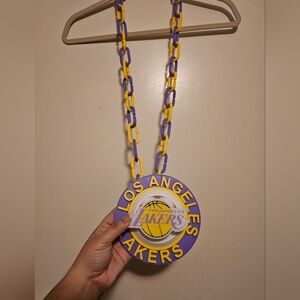 Los Angeles Lakers Logo Necklace - Purple & Gold